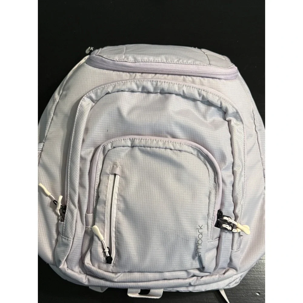 Embark Ripstop Backpack Lavender Purple Multi-Pocket School Travel Bag